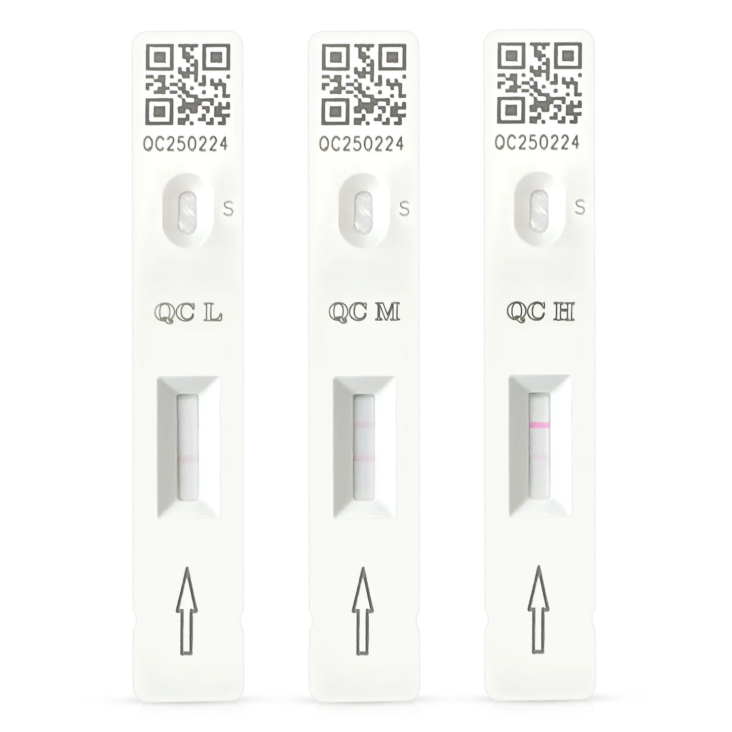 Low, Medium and High reference quality control cards.