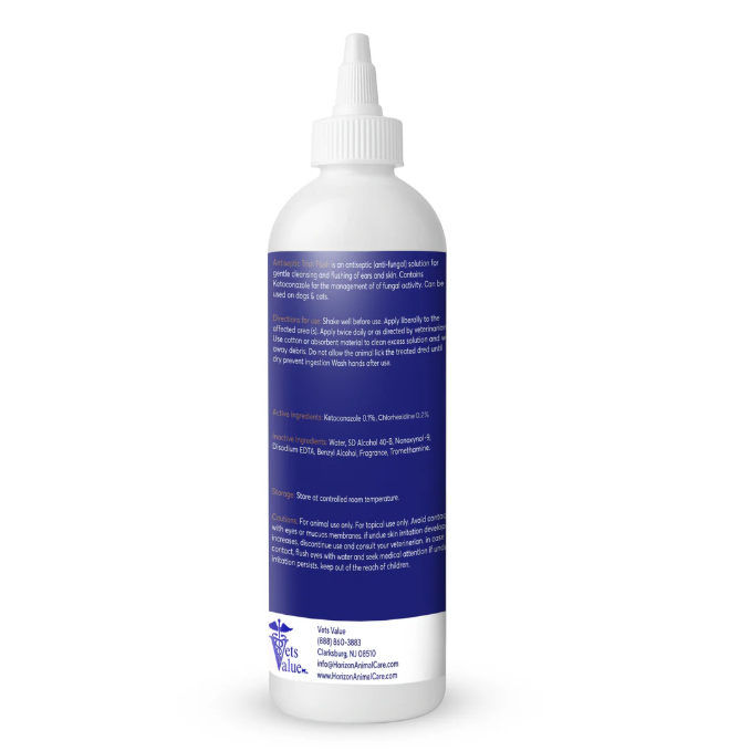 Tris Ear Flush Antiseptic Ear Cleaning Solution for Dogs & Cats - 12 oz