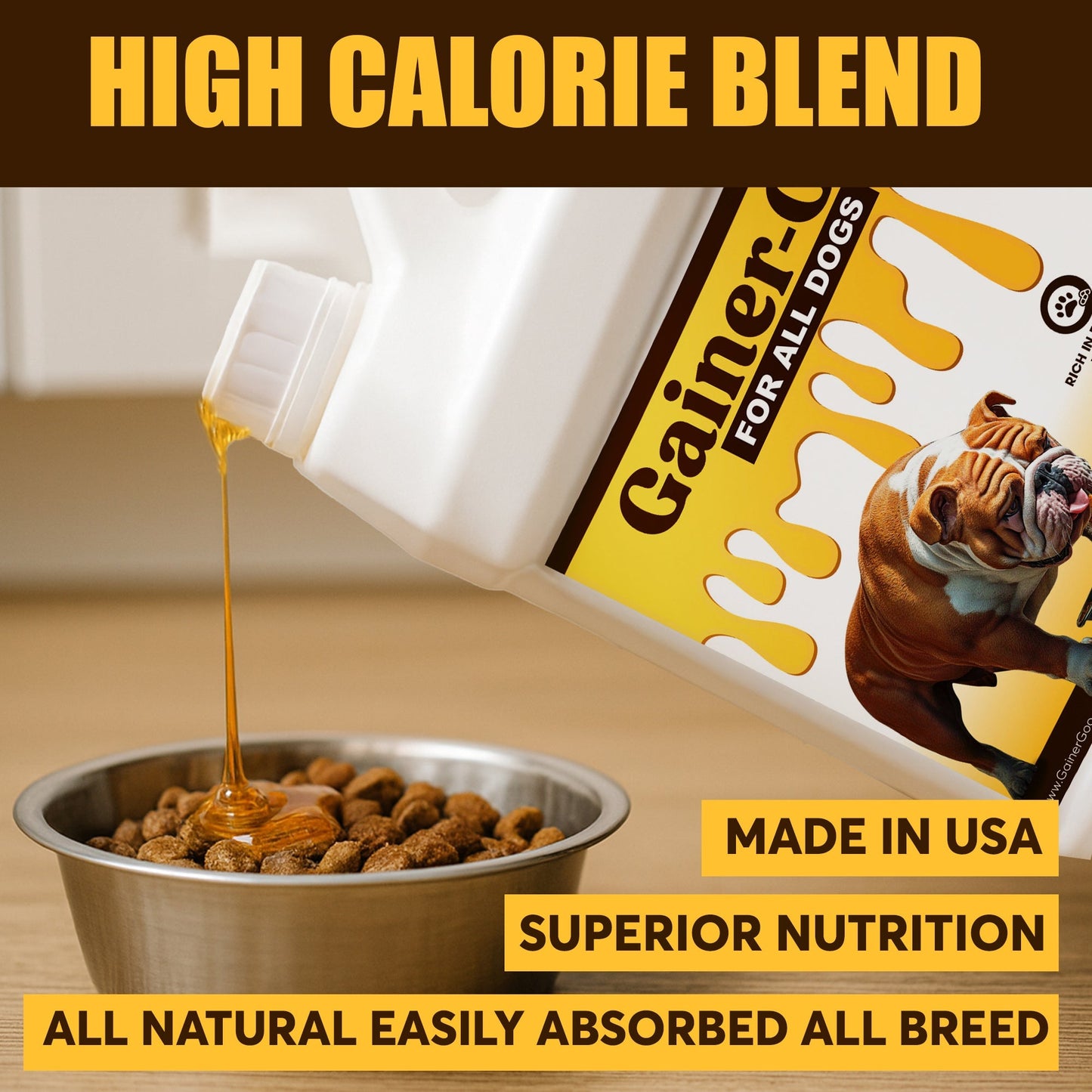 (32oz)  Gainer-GOO (for All Breeds) High Calorie Fat Liquid Weight Gainer