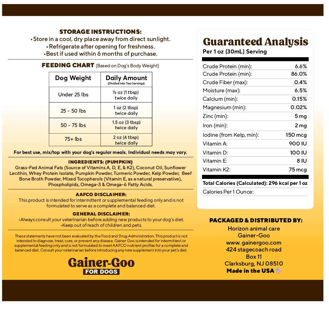 Gainer-Goo - (for all breeds) High Calorie Fat Liquid Gainer