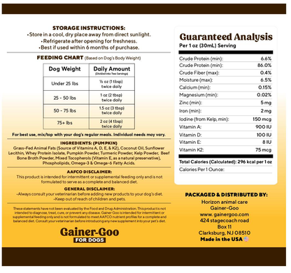 Gainer-Goo - (for all breeds) High Calorie Fat Liquid Gainer