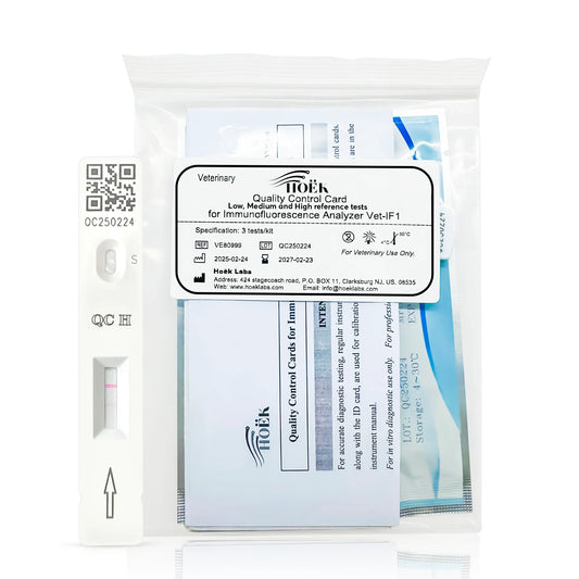 Low, Medium and High reference quality control cards.