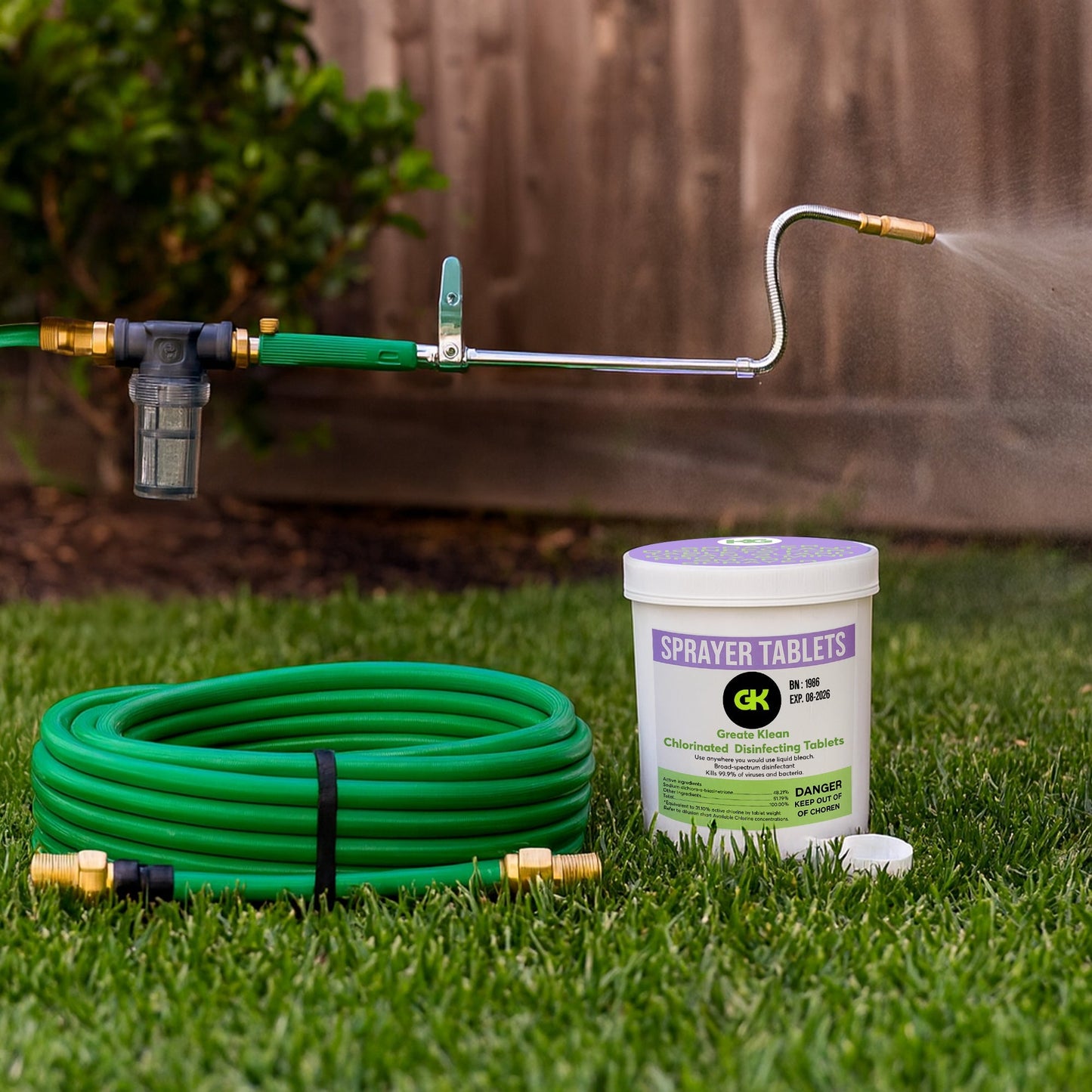 Pro-X Sprayer Combo Kit (Sprayer & 120 CT Sprayer Tablets included& Expandable Hose)